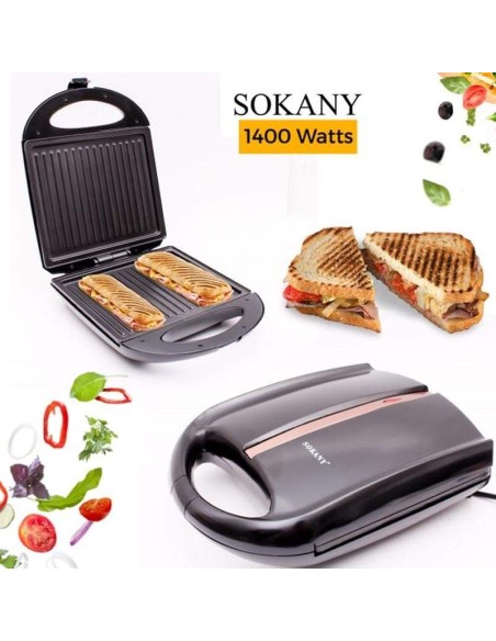 ΤΟΣΤΙΕΡΑ-ΓΚΡΙΛΙΕΡΑ ΜΠΡΟΝΖΕ ΜΕΤΑΛΛΟ 1400W SOKANY