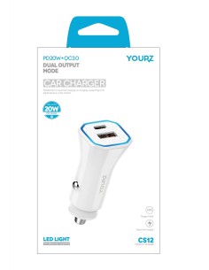 ΦΟΡΤΙΣΤΗΣ ΑΥΤΟΚ.TYPE C+USB 20W