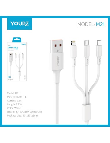  YOURZ 3 IN 1 ΚΑΛΩΔΙΟ 