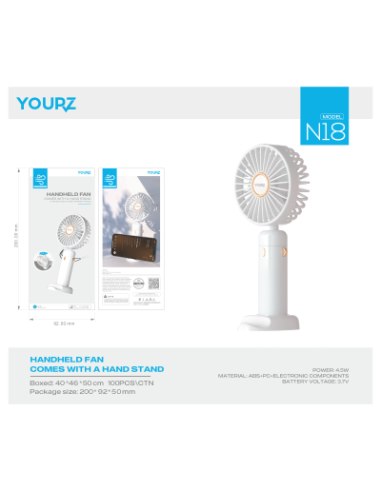 YOURZ ΑΝΕΜΙΣΤΗΡΑΚΙ ΕΠΑΝΑΦ.4,5W WHITE 