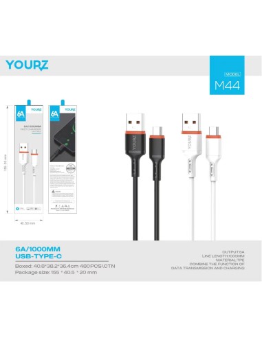 ΚΑΛΩΔΙΟ YOURZ USB-TYPE C 6A 1M